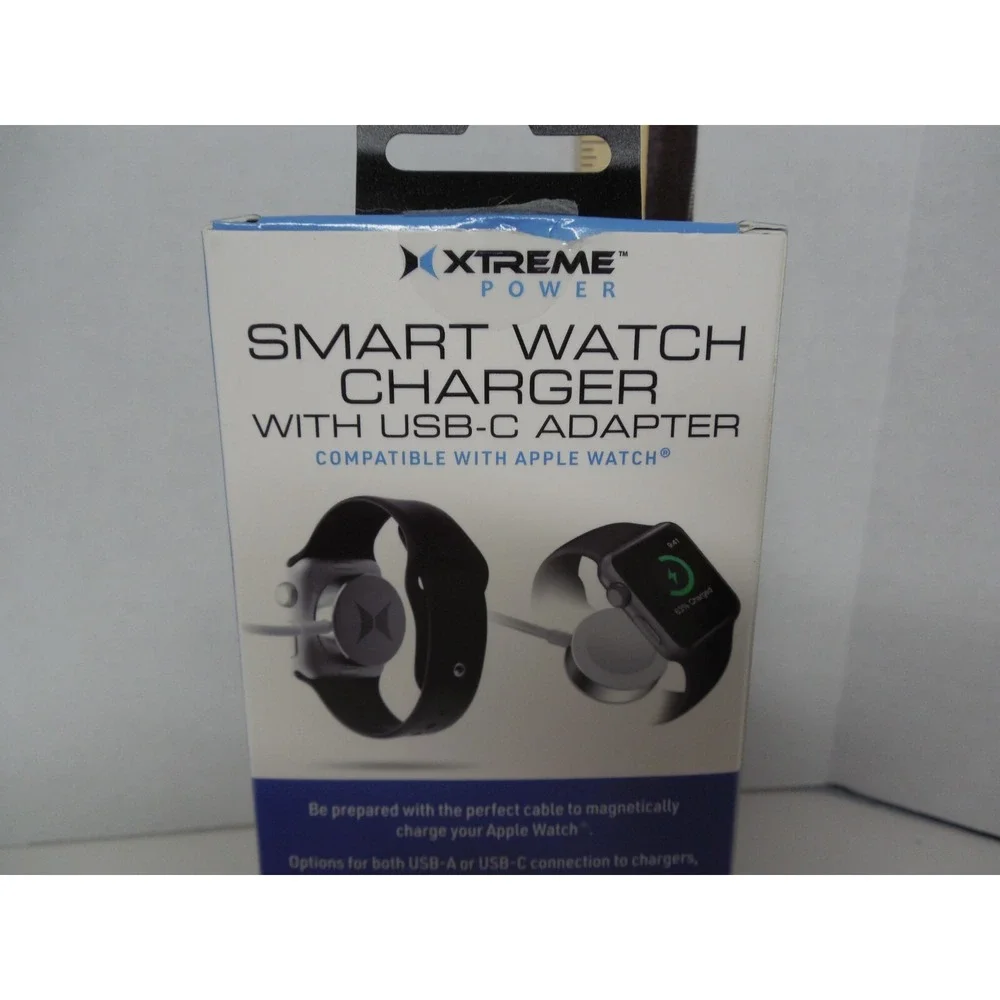 NIB Xtreme Power Smart Watch Charger / USB A & C Adapter 6 ft cable  Apple Comp.